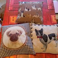 Set 3 cuscini decorativi cani 