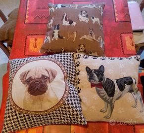 Set 3 cuscini decorativi cani 