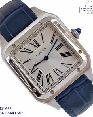 Cartier Santos Dumont WSSA0085 Silver Full Set New