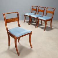 Gruppo di Quattro Sedie Regency in Mogano