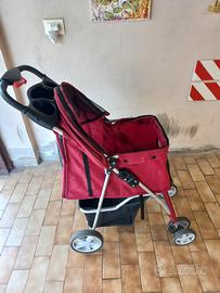 passeggino per cane e gabbia per auto