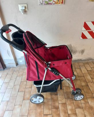 passeggino per cane e gabbia per auto