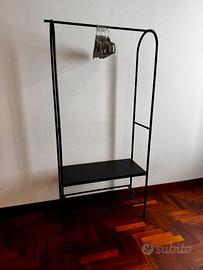 2 stender appendiabiti neri 175 cm