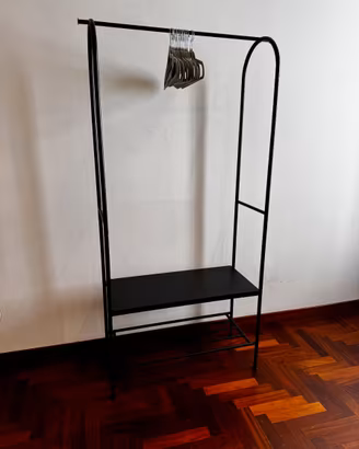 2 stender appendiabiti neri 175 cm