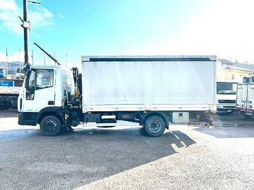 camion iveco eurocargo 100e18 centina telone e gru