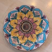 ceramica ericina piatto floreale