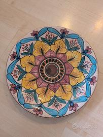 ceramica ericina piatto floreale