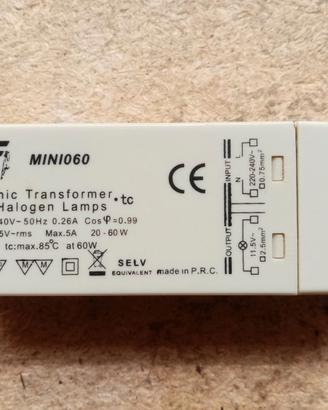 elettricita’ TRASFORMATORE ELETTRONICO 20-60W 220V