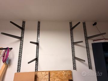 Scaffale da parete staffe montanti reggimensola