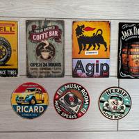 Targhe vintage Bar Pirelli Agip Jack Daniel’s