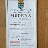 Carta stradale della provincia di Modena 1969