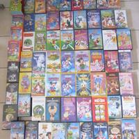 Videocassette vhs 64 vari cartoni animati