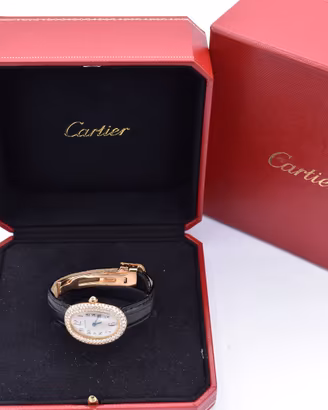 cartier baignoire orologio oro 18 kt diamanti