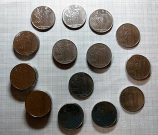 Lotto 26 monete da 100 lire Minerva 1 Tipo dal '56
