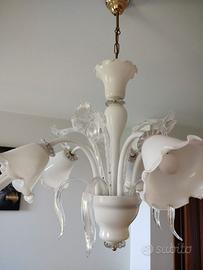 Lampadario in vetro di Murano