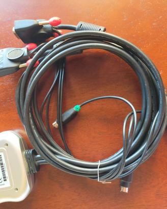 switch kvm Lindy  2 porte VGA e PS/2 con cavi