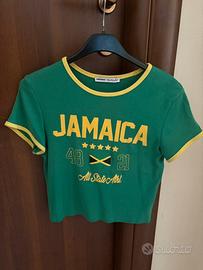 T-shirt Crop Top Jamaica - Bershka