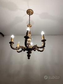 Coppia di lampadari anticati