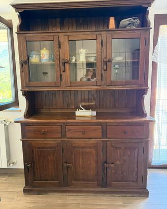 Credenza con alzata l’arte del mobile rustico
