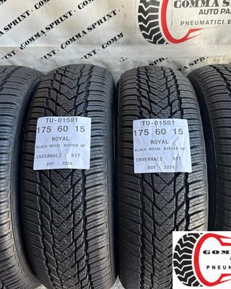 4 PNEUMATICI 175/60 R15 ROYAL BLACK INVERNALI KM0
