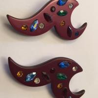 Orecchini Missoni bordò con pietre