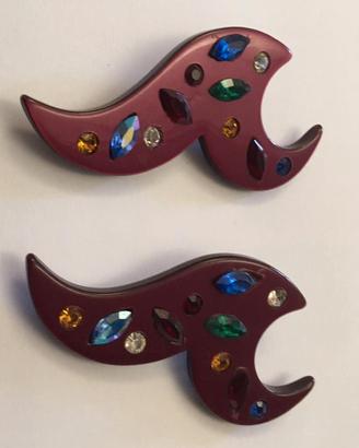 Orecchini Missoni bordò con pietre