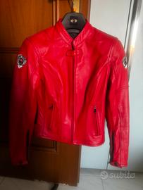 Giacca in pelle donna moto Suomy