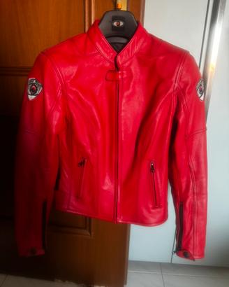 Giacca in pelle donna moto Suomy