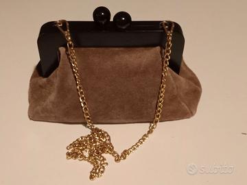 Borsa tracolla  in pelle scamosciata