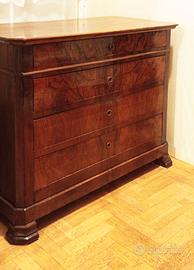 Cassettone "a cappuccino" stile Luigi Filippo