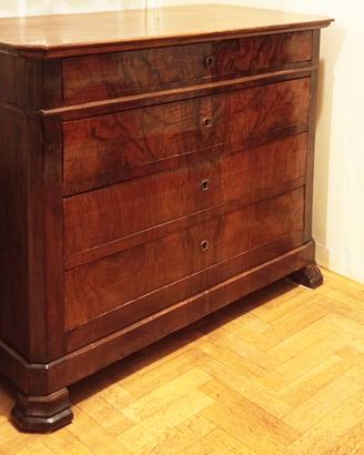 Cassettone "a cappuccino" stile Luigi Filippo