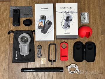 Insta360 X3 + Dive Case + accessori