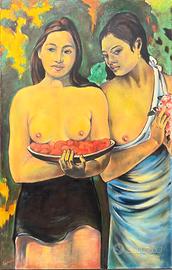 Paul Gauguin Donne tahitiana con fiori di mango