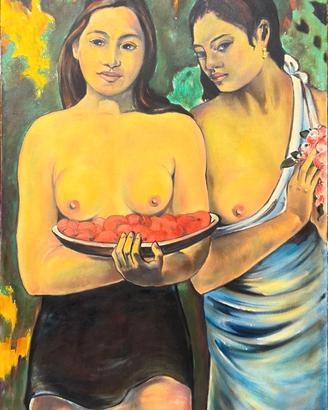 Paul Gauguin Donne tahitiana con fiori di mango