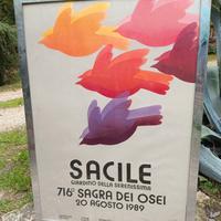 manifesto originale vintage sagra osei Sacile 89