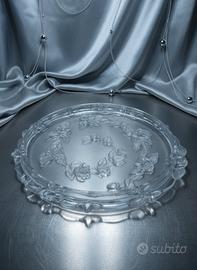 Vassoio Capolavoro vintage in vetro temperato 