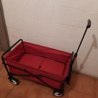 Carrello rosso multifunzinale per giochi Bimbi