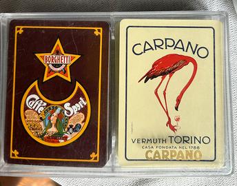 Carte pubblicitarie Carpano e Borghetti caffè spo