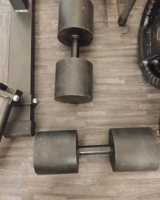 manubri artigianali 40 kg ciascuno 