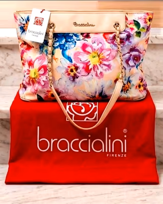 Borsa Braccialini Shopping Floreale Nuova