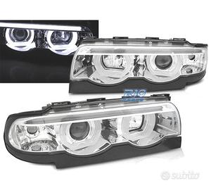 FARI OCCHI ANGEL BMW SERIE 7 E38 94-01 FONDO CROMA