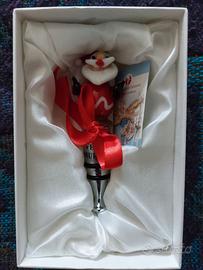 Tappo di vetro Murano per bottiglia Babbo Natale