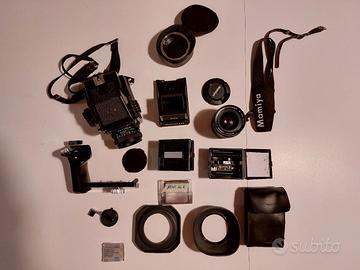 Mamiya M645 Super + 2 Lenti + 3 Dorsi + Accessori