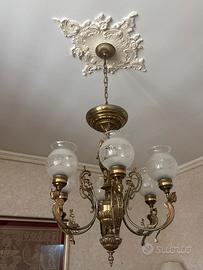 Lampadario a 5 luci, in stile Luigi XV/ barocco