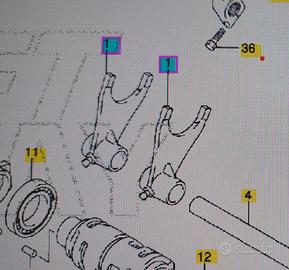 Forchetta cambio moto Suzuki n.1