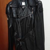 Giacca vera pelle moto JOHN RICHMOND vintage UK 