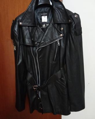 Giacca vera pelle moto JOHN RICHMOND vintage UK 