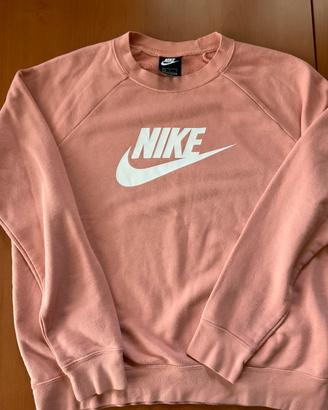 Felpa Nike rosa antico - donna - girocollo tg.L