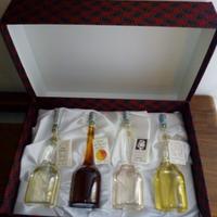 Collezione Vintage di 4 ampolle 10cl con liquore