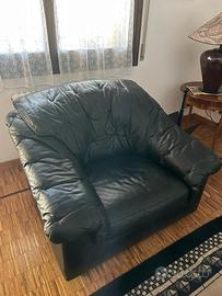 Polotrona monoposto in pelle